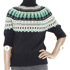 Patterned crop sleeve Paul & Joe sister turtleneck